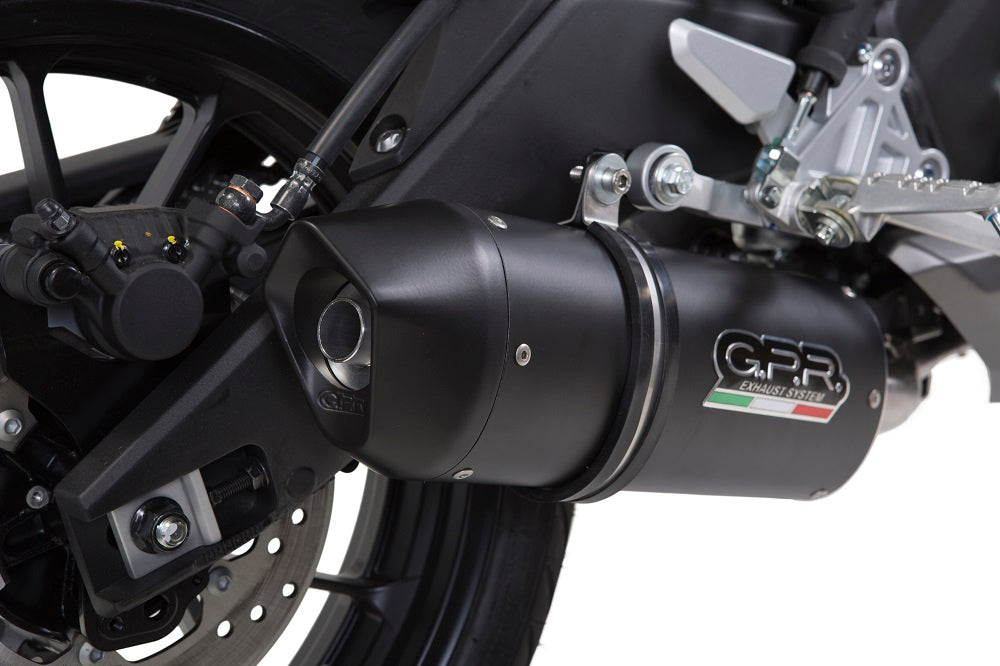 GPR Exhaust System Yamaha Mt 125 2017-2019, Furore Nero, Slip-on Exhaust Including Link Pipe and Removable DB Killer