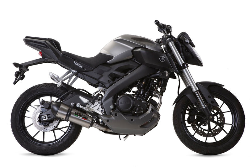 GPR Exhaust System Yamaha Mt 125 2017-2019, Gpe Ann. titanium, Full System Exhaust, Including Removable DB Killer