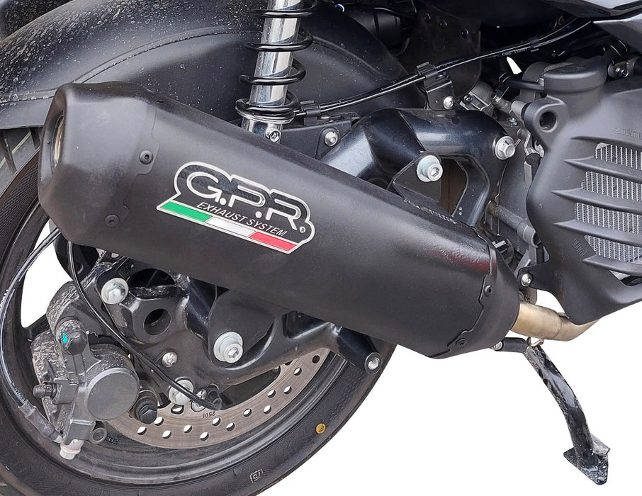 GPR Exhaust for Bmw C400X / C400GT 2019-2020, Pentaroad Black, Slip-on Exhaust Including Link Pipe and Removable DB Killer