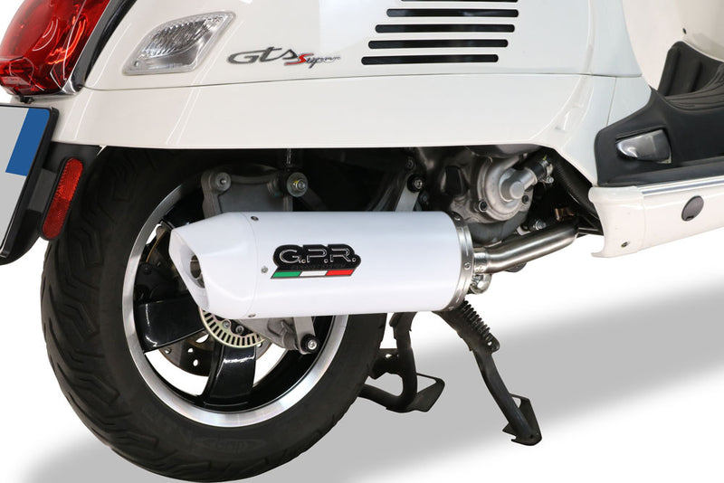 GPR Exhaust System Piaggio Vespa 125 Granturismo 2003-2007, Albus Ceramic, Full System Exhaust, Including Removable DB Killer