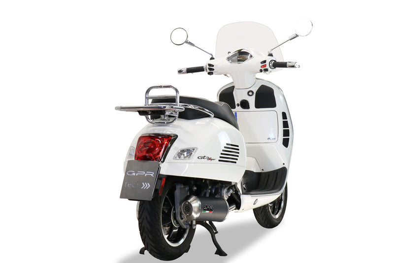 GPR Exhaust System Piaggio Vespa 125 Gts-Gtv-Super 2006-2016, Evo4 Road, Full System Exhaust, Including Removable DB Killer