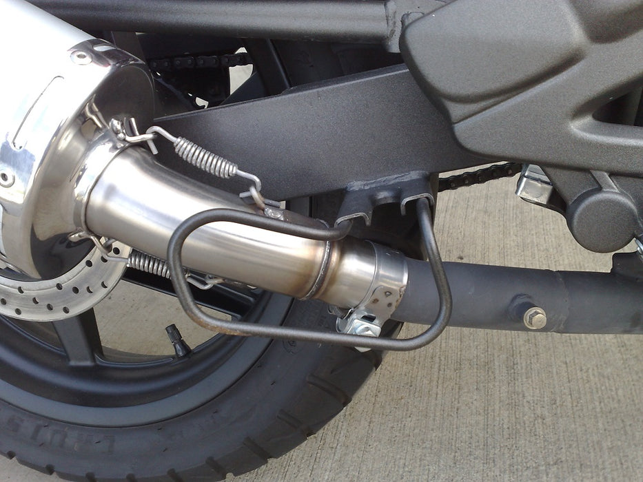 GPR Exhaust System Kymco Quannon 125 2007-2016, Trioval, Slip-on Exhaust Including Removable DB Killer and Link Pipe