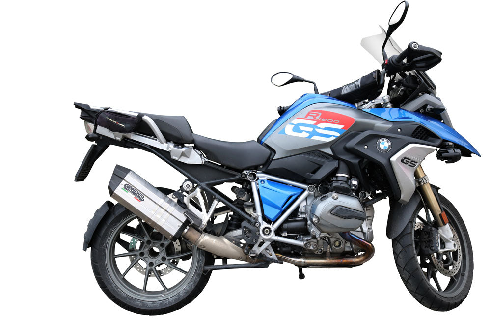 GPR Exhaust for Bmw R1200GS - Adventure 2017-2018, Sonic Titanium, Slip-on Exhaust Including Removable DB Killer and Link Pipe