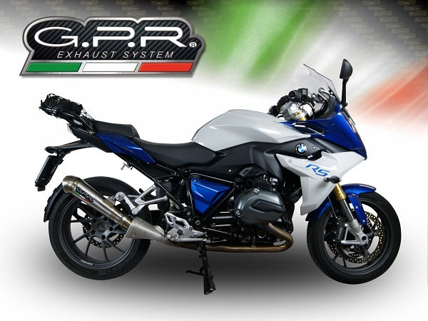 GPR Exhaust for Bmw R1200RS LC 2015-2016, Powercone Evo, Slip-on Exhaust Including Removable DB Killer and Link Pipe
