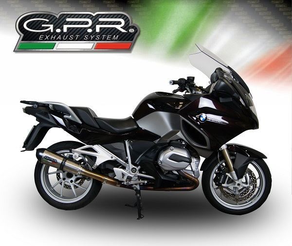 GPR Exhaust for Bmw R1200RT LC 2014-2016, Gpe Ann. titanium, Slip-on Exhaust Including Removable DB Killer and Link Pipe