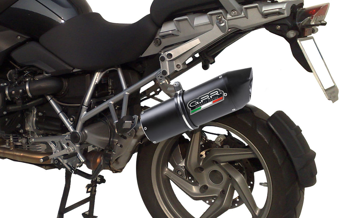 GPR Exhaust for Bmw R1200GS - Adventure 2013-2013, Furore Nero, Slip-on Exhaust Including Removable DB Killer and Link Pipe
