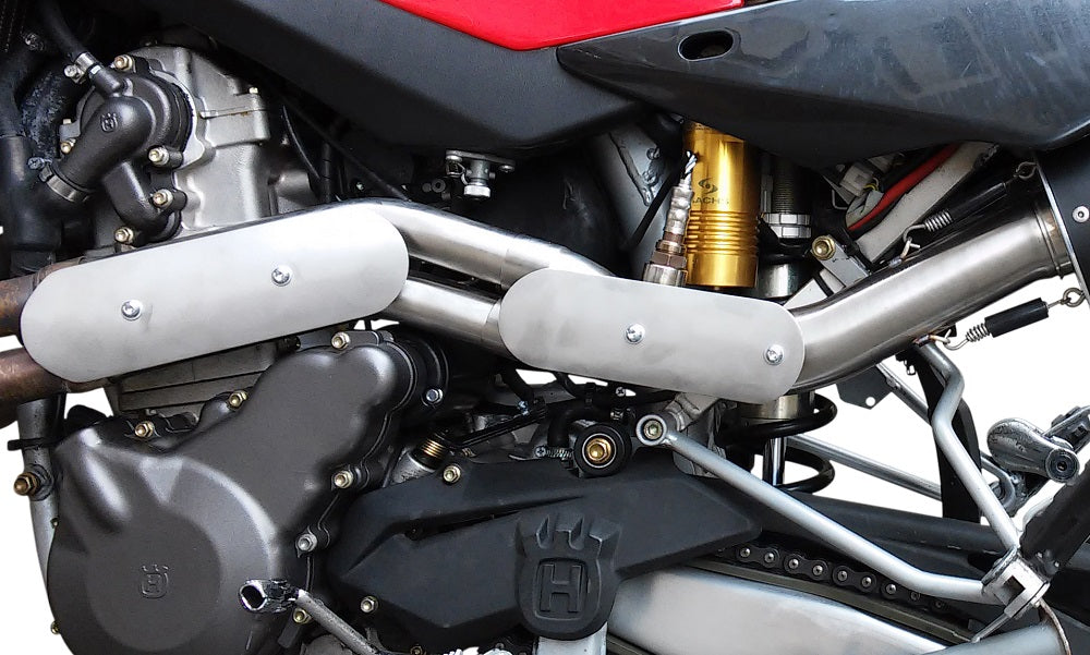 GPR Exhaust System Husqvarna TE 410 E - SM 410 2007-2009, Furore Nero, Mid-Full System Exhaust Including Removable DB Killer