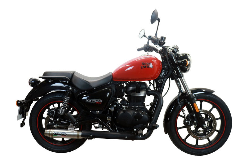 GPR Exhaust System Royal Enfield Meteor 350 2021-2023, Deeptone Inox, Slip-on Exhaust Including Link Pipe and Removable DB Killer