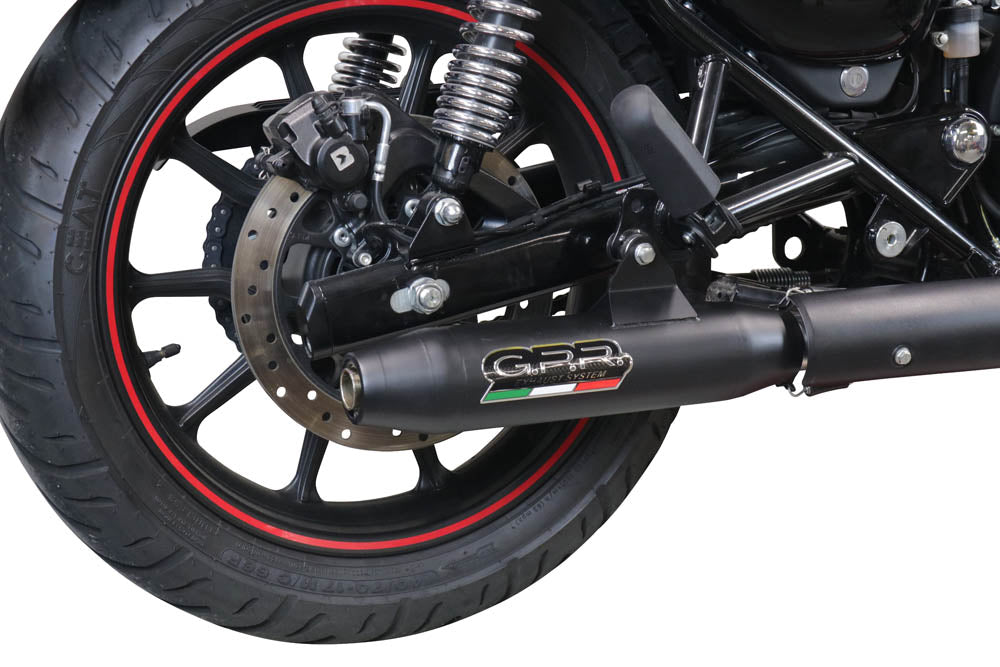 GPR Exhaust System Royal Enfield Classic 350 2021-2023, Deeptone Nero, Slip-on Exhaust Including Link Pipe