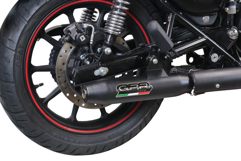 GPR Exhaust System Royal Enfield Meteor 350 2021-2023, Deeptone Nero, Slip-on Exhaust Including Link Pipe
