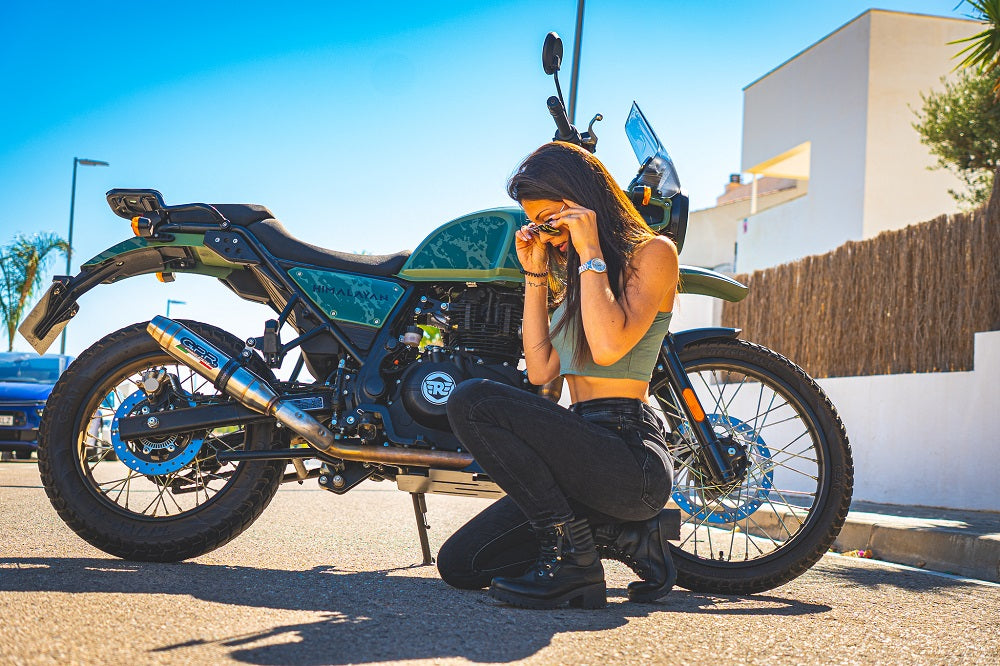 GPR Exhaust System Royal Enfield Himalayan 410 2021-2023, Deeptone Inox, Slip-on Exhaust Including Link Pipe