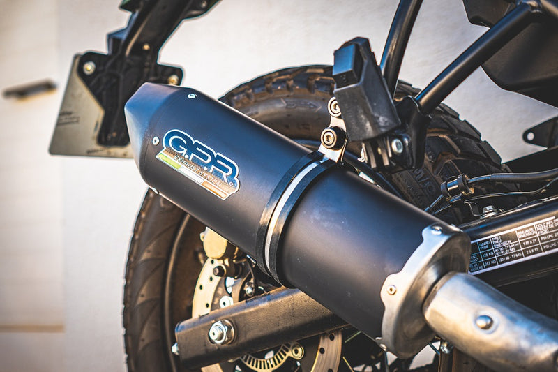 GPR Exhaust System Royal Enfield Himalayan 410 DIAM 42,5 2017-2020, Furore Nero, Slip-on Exhaust Including Link Pipe