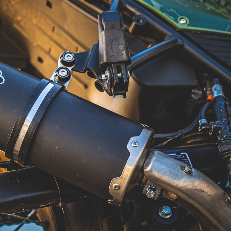 GPR Exhaust System Royal Enfield Himalayan 410 Diam.36mm 2017-2020, Furore Nero, Slip-on Exhaust Including Link Pipe