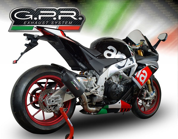 GPR Exhaust for Aprilia Rsv4 1000 - RF - Rr - Racer Pack 2015-2016, Furore Nero, Slip-on Exhaust Including Link Pipe