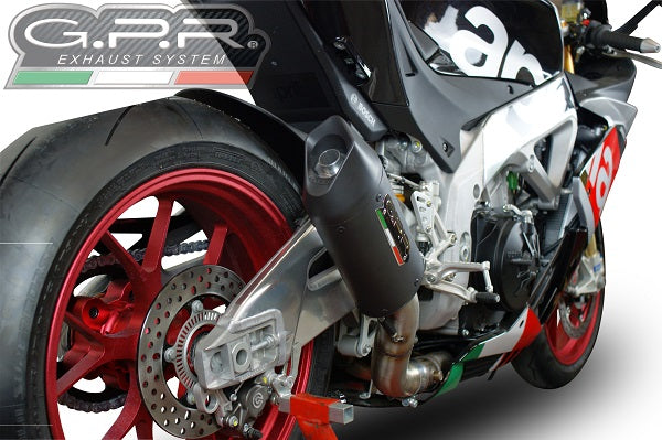 GPR Exhaust for Aprilia Rsv4 1000 - RF - Rr - Racer Pack 2015-2016, Furore Nero, Slip-on Exhaust Including Link Pipe
