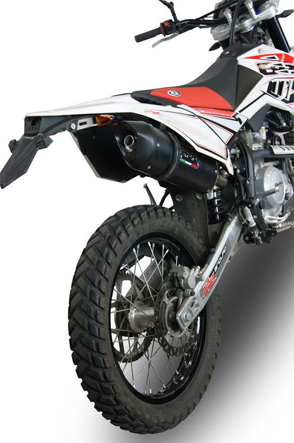 GPR Exhaust for Beta RR 125 Enduro Lc 4t 2010-2018, Furore Nero, Slip-on Exhaust Including Removable DB Killer and Link Pipe
