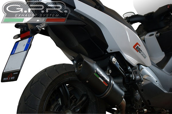 GPR Exhaust for Bmw C650 Sport 2016-2020, Furore Evo4 Nero, Slip-on Exhaust Including Removable DB Killer and Link Pipe