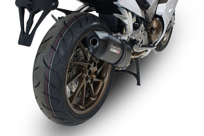 GPR Exhaust System Honda VFR800F 2014-2016, Furore Nero, Slip-on Exhaust Including Removable DB Killer and Link Pipe