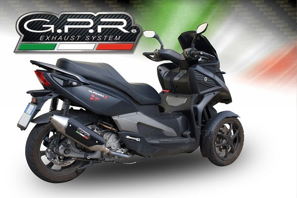 GPR Exhaust System Quadro 3 2014-2017, Power Bomb, Slip-on Exhaust Including Removable DB Killer and Link Pipe