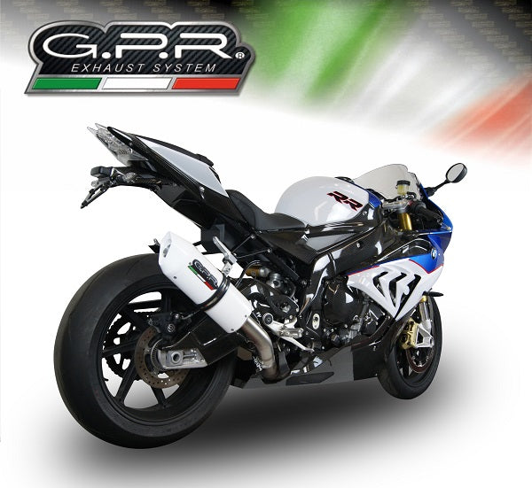 GPR Exhaust for Bmw S1000RR 2015-2016, Albus Ceramic, Slip-on Exhaust Including Removable DB Killer and Link Pipe
