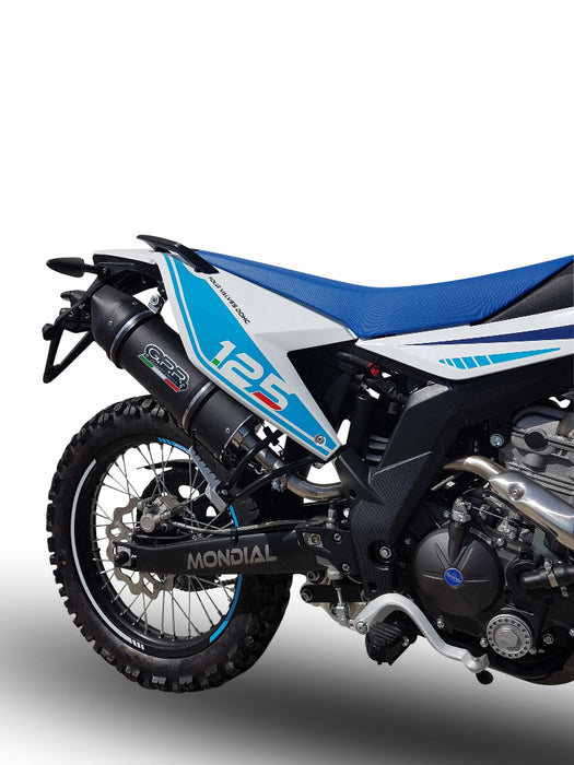 GPR Exhaust System F.B. Mondial Smx 125 Enduro 2021-2023, Furore Nero, Slip-on Exhaust Including Link Pipe and Removable DB Killer