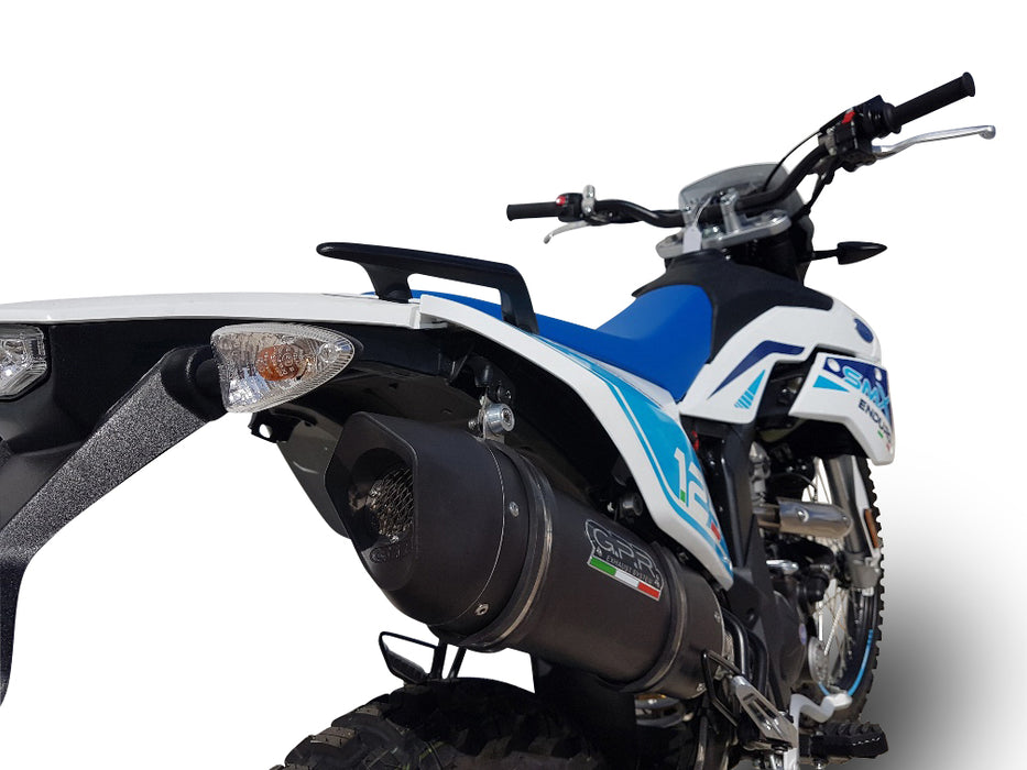 GPR Exhaust System F.B. Mondial Smx 125 Enduro 2021-2023, Furore Nero, Slip-on Exhaust Including Link Pipe and Removable DB Killer