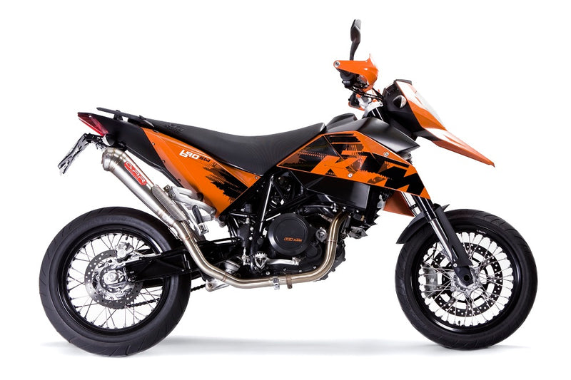 GPR Exhaust System Ktm Supermoto 690 2007-2009, Powercone Evo, Full System Exhaust, Including Removable DB Killer