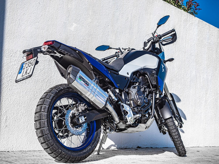 GPR Exhaust System Yamaha Tenere 700 2019-2020, Sonic Titanium, Slip-on Exhaust Including Removable DB Killer and Link Pipe