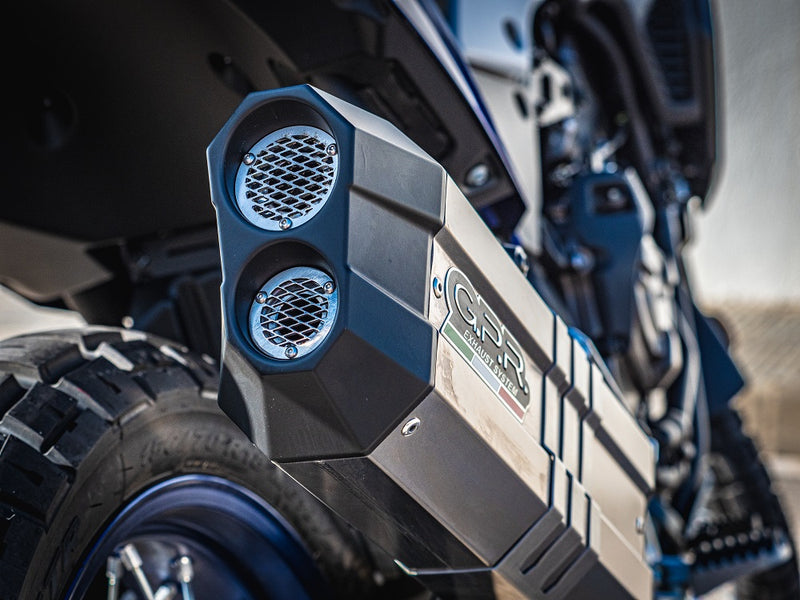 GPR Exhaust System Yamaha Tenere 700 2019-2020, Sonic Titanium, Slip-on Exhaust Including Removable DB Killer and Link Pipe