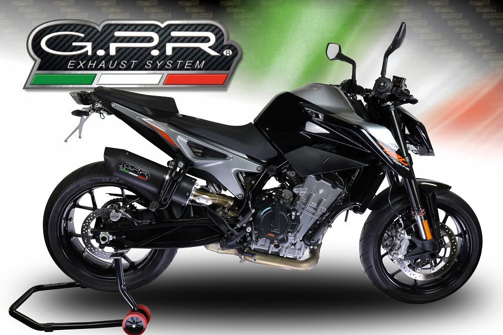 GPR Exhaust System Ktm Duke 790 2017-2020, Furore Evo4 Nero, Slip-on Exhaust Including Removable DB Killer and Link Pipe