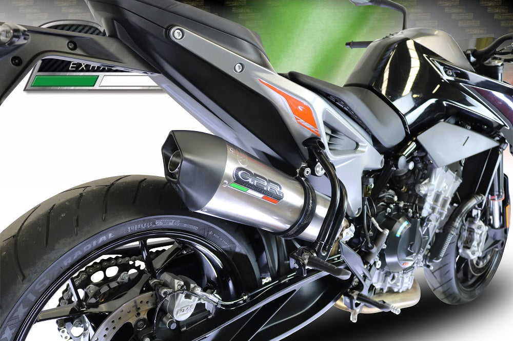 GPR Exhaust System Ktm Duke 790 2017-2020, GP Evo4 Titanium, Slip-on Exhaust Including Removable DB Killer and Link Pipe