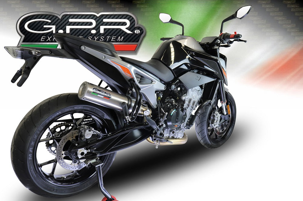 GPR Exhaust System Ktm Duke 790 2021-2023, M3 Inox , Slip-on Exhaust Including Removable DB Killer and Link Pipe