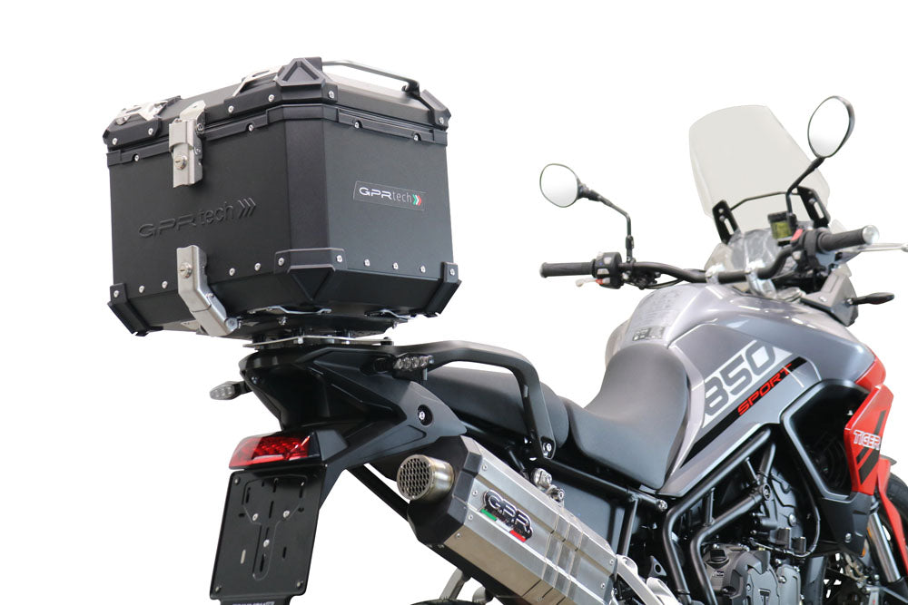 Triumph Tiger 900 2020-2023 GPR TECH 35 L Aluminum Top Case in Black with Specific Plate Included