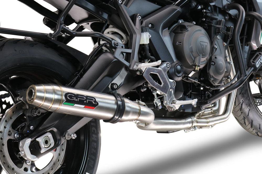 GPR Exhaust System Triumph Tiger Sport 660 2022-2023, Deeptone Inox, Full System Exhaust, Including Removable DB Killer