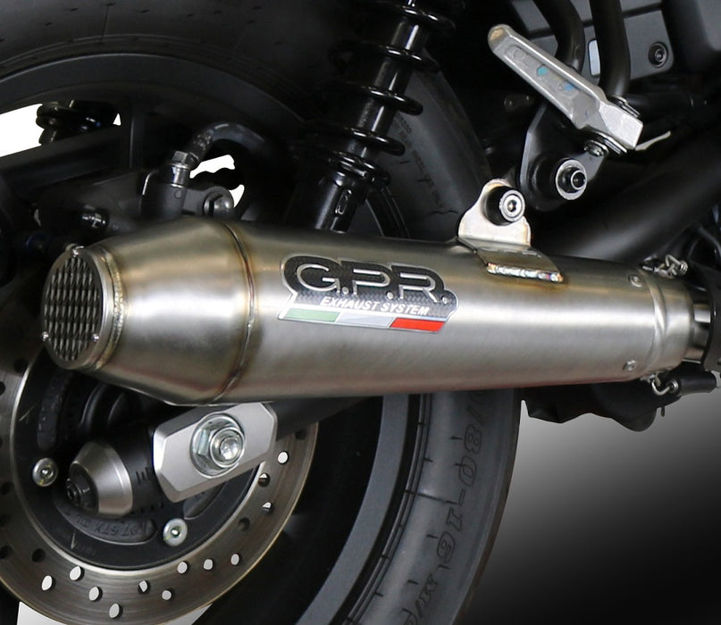 GPR Exhaust for Brixton Crossfire 500 X 2020-2021, Ultracone, Slip-on Exhaust Including Removable DB Killer and Link Pipe