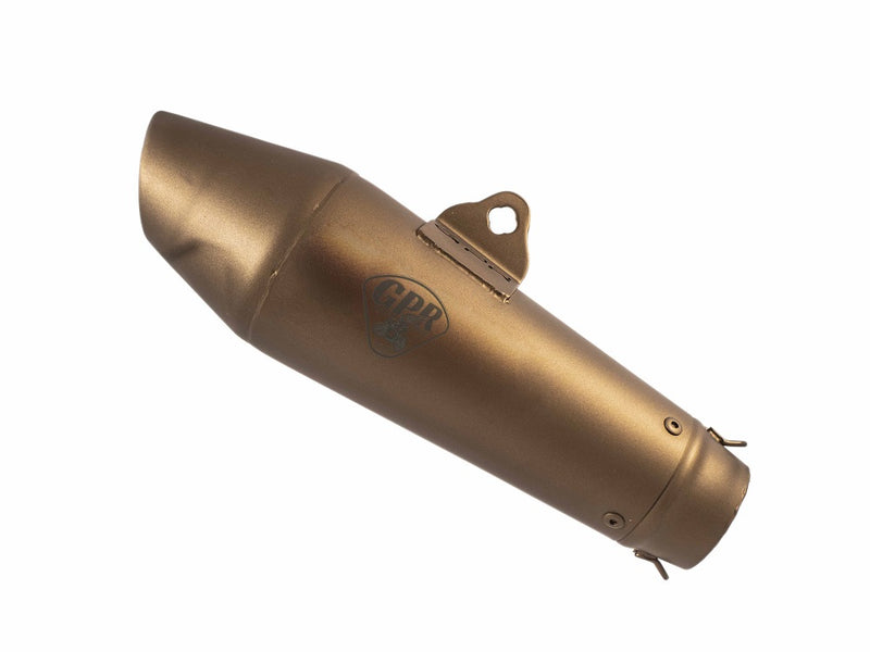 GPR Exhaust for Bmw R90GS 1980-1987, Vintavoge Bronze Cafè Racer, Universal silencer, Including Removable DB Killer, without Link Pipe