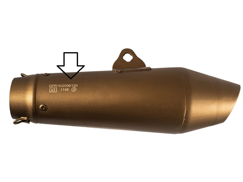 GPR Exhaust for Bmw R80R R80RS 1982-1984, Vintavoge Bronze Cafè Racer, Universal silencer, Including Removable DB Killer, without Link Pipe