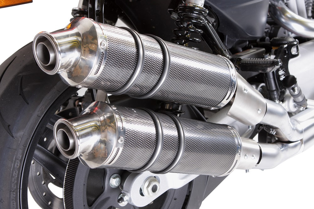 GPR Exhaust System Harley Davidson XR1200 2008-2012, Poppy Tondo, Dual slip-on Including Removable DB Killers and Link Pipes