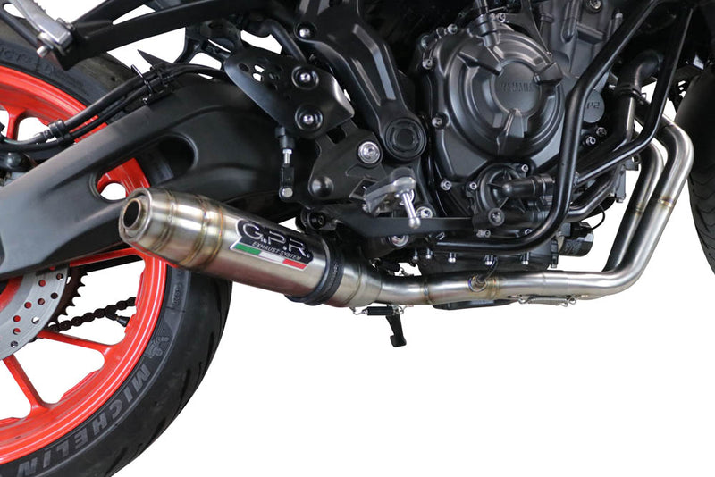 GPR Exhaust System Yamaha Xsr 700 2021-2023, Deeptone Inox, Full System Exhaust, Including Removable DB Killer