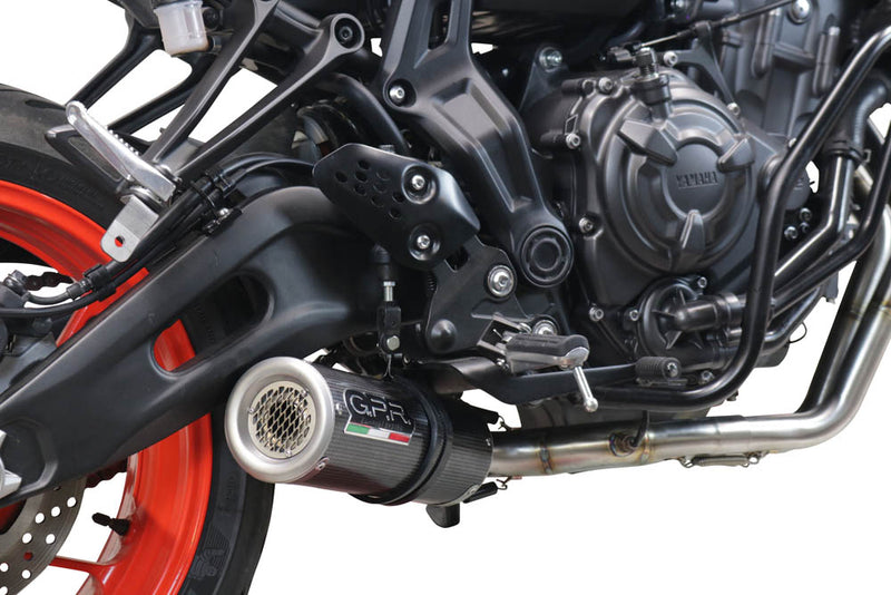 GPR Exhaust System Yamaha MT07 2021-2023, M3 Poppy , Full System Exhaust, Including Removable DB Killer