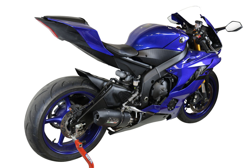 GPR Exhaust System Yamaha Yzf R6 2017-2021, Furore Evo4 Nero, Slip-on Exhaust Including Removable DB Killer and Link Pipe