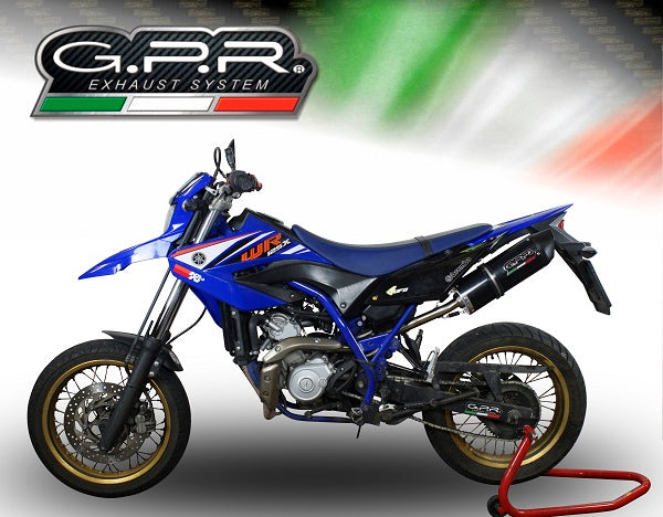 GPR Exhaust System Yamaha WR125R 2009-2011, Furore Nero, Slip-on Exhaust Including Removable DB Killer and Link Pipe