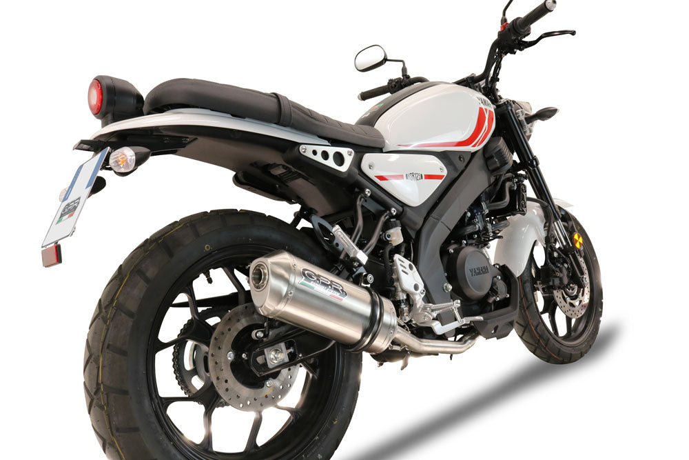 GPR Exhaust System Yamaha XSR125 2021-2023, Satinox , Full System Exhaust, Including Removable DB Killer