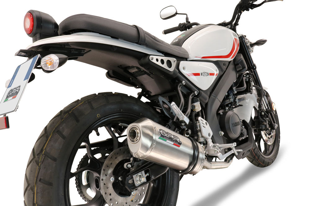 GPR Exhaust System Yamaha XSR125 2021-2023, Satinox , Full System Exhaust, Including Removable DB Killer