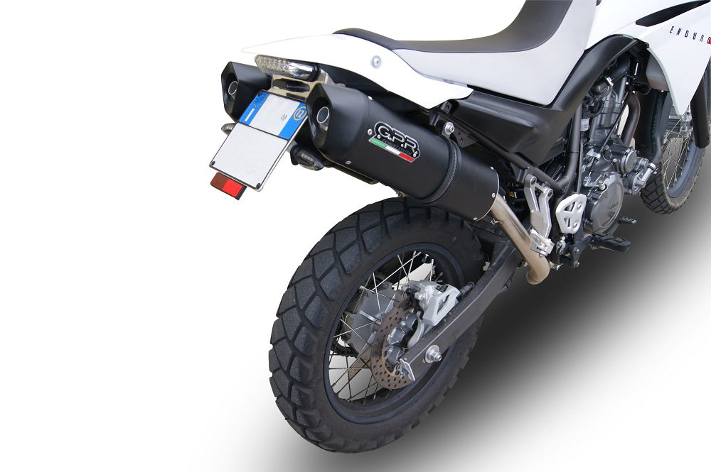GPR Exhaust System Yamaha Xt 660 X-R 2004-2014, Furore Nero, Dual slip-on Including Removable DB Killers and Link Pipes