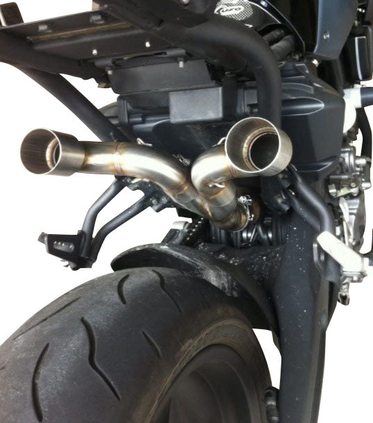 GPR Exhaust System Yamaha MT03 660 2006-2013, M3 Titanium Natural, Dual slip-on Including Removable DB Killers and Link Pipes