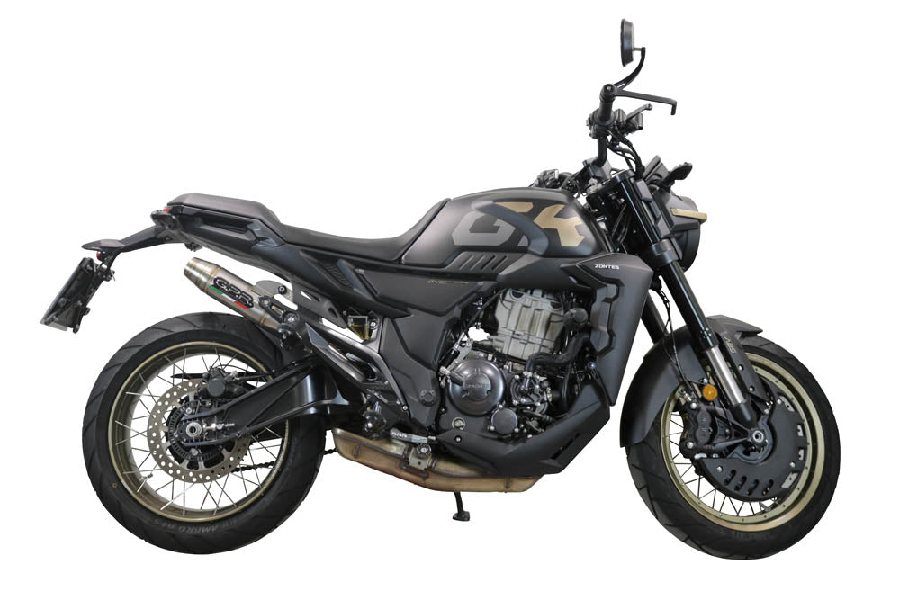 GPR Exhaust Zontes 350 X1 2022-2023, Deeptone Inox, Slip-on Exhaust Including Removable DB Killer and Link Pipe