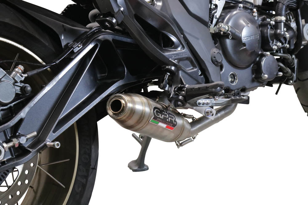 GPR Exhaust System Zontes 350 T1 2022-2023, Deeptone Inox, Full System Exhaust, Including Removable DB Killer
