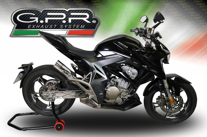 GPR Exhaust System Zontes Zx 310 2018-2020, F205, Slip-on Exhaust Including Removable DB Killer and Link Pipe