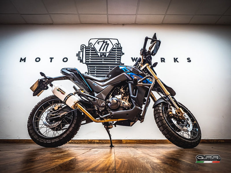 GPR Exhaust System Zontes Gk 125 2022-2023, Albus Ceramic, Full System Exhaust, Including Removable DB Killer